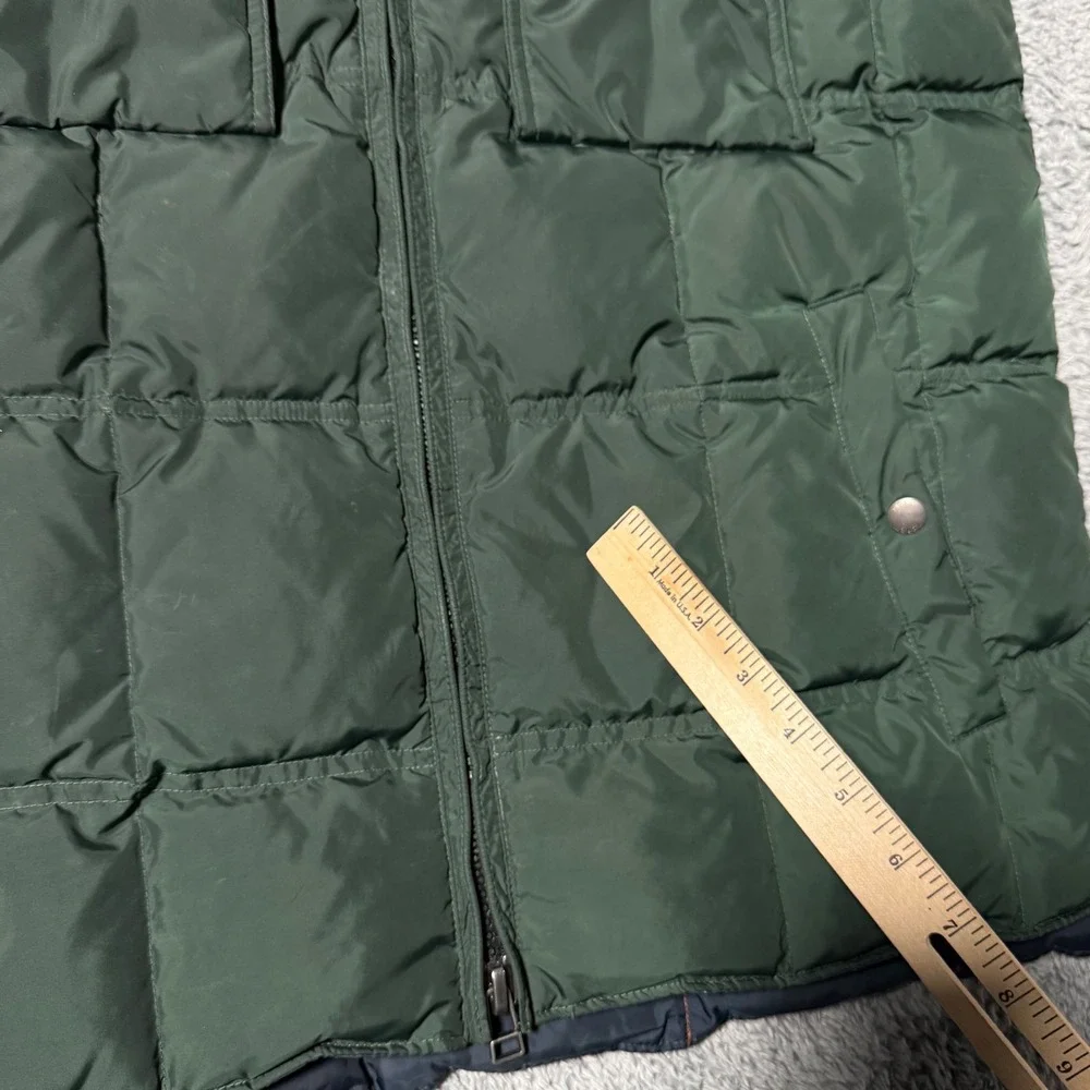 J Crew Expedition‎ Down Puffer Vest Military Green Full Zip Utility Pockets - M